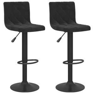 vidaXL Barová stolička 2 ks Black Velvet