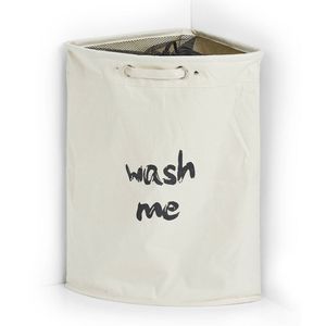 Zeller Eck-Wäschesammler "Wash me", Polyester, beige