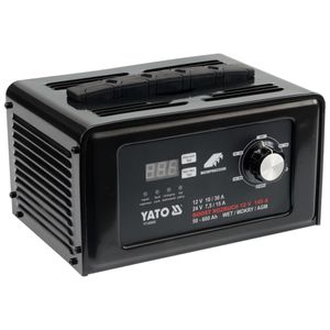 YATO Digitales Batterieladegerät & Starthilfe 12/24 V 30 A 230V