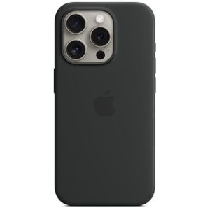 Apple iPhone 15 Pro Silikon Case mit MagSafe Schwarz iPhone 15 Pro