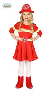Feuerwehr Kostüm für Mädchen Kleid , Größe:98/104