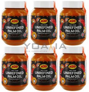 6er-Pack KTC Palmöl (6x 500ml) | 100% unraffiniertes Palm Öl | Palm Oil