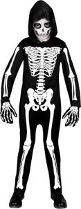 Kostium dziecięcy Halloween UV Szkielet | Czarny Biały Rozmiar: 140