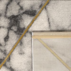 TT Home Wohnzimmer Teppich Kurzflor Wohnzimmerteppich 3D Optik Modern Marmor Design Größe 120 cm Rund