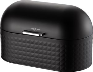 Michelino Brotkasten 33,5 x 19,5 x 20 cm Brotbox Schwarz matt