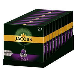 Jacobs Lungo 8 Intenso, Kaffeekapseln, Nespresso Kompatibel, Kaffee, 200 Kapseln, á 5.2 g