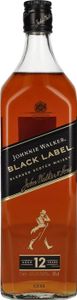 Johnnie Walker Black Label, Blended Whisky, 12 Jahre, Scotch, Alkohol, Alkoholgetränk, Flasche, 40%, 1 L, 736502