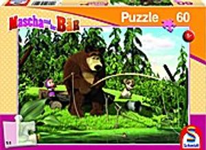 Masha und der Bär, Beim Angeln.  Puzzle 60 Teile