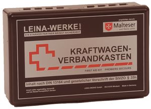 LEINA KFZ Verbandkasten Unser Bester Inhalt DIN 13164 schwarz