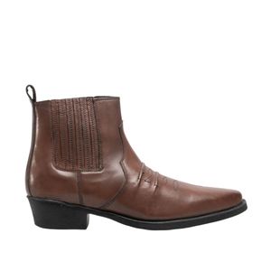 Gringos pánske kožené westernové členkové topánky DF757 (45 EU) (hnedé)