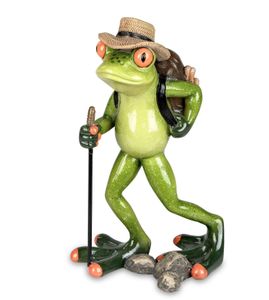 Formano lustige Frösche Figur Frosch Wanderer Poly 17 cm wandern