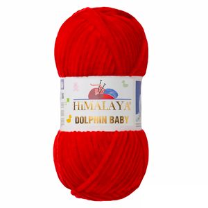 Strickfein Himalaya Dolphin Baby super Bulky Chenille Garn Wolle strickgarn 100 gr 80318 - rot