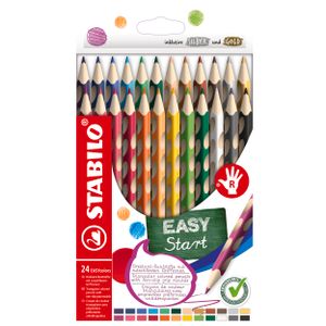 STABILO EASY Colors Dreikant-Buntstift - Rechtshänder - 24er Etui