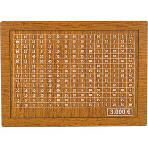 Autolock Spardose Holz Sparbüchse SparBox mit Sparziel und Zahlen zum ankreuzen Holzkiste Sparbüchse für Kinder (3000€)