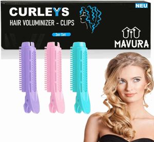 CURLEYS Objemové klipy na vlasy Koreňové klipy na vlasy Objem vlasov [3 ks]