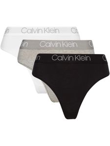 Calvin Klein Underwear High Waist Thong 3 Pack Black / White / Grey Heather M