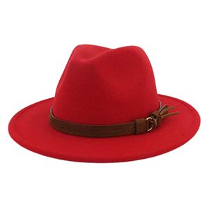 Fedora, verstellbar, atmungsaktiv, Filz, Herrenhut im Vintage-Stil zum Wandern, Rot