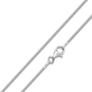 MATERIA Schlangenkette silber 925 - Halskette Damen 1mm Silber Kette in 11 Längen 40 - 120 cm verfügbar #K33, Länge Halskette:60 cm