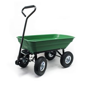 Gartenwagen mit Kippfunktion, Volumen 75l, Tragkraft 300kg, Handwagen Bollerwagen