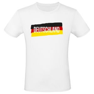 WM EM Fan Shirt Deutschland 100% Baumwolle T-Shirt Fanartikel Herren Damen Fan-Shirt , Größe wählen:3XL, Motiv wählen:Team Deutschland 1
