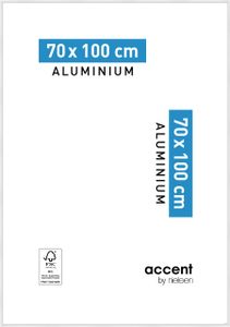 Accent Aluminium Bilderrahmen Accent, 70x100 cm, Weiß Glanz