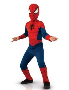 Spiderman-Kostüm für Kinder Karneval rot-blau