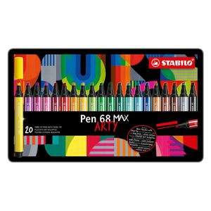 STABILO Fasermaler Pen 68 MAX 20er Metalletui ARTY Premium-Filzstift