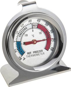 SIDCO Kühlschrankthermometer Edelstahl Thermometer Kühlschrank Gefrierschrank analog