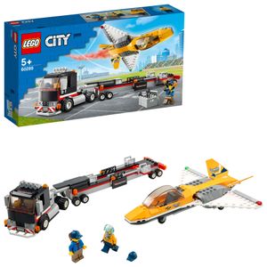 LEGO 60289 City Flugshow-Jet-Transporter, Spielzeug-Set mit Flugzeug und Anhänger, Geschenk für Kinder ab 5 Jahre