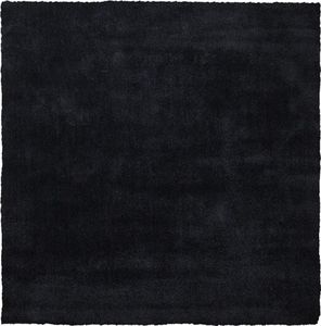 BELIANI Teppich Schwarz Polyester 200 x 200 cm Quadratisch Hochflor Modern Maschinengetuftet Fußbodenheizung Geeignet Wohnzimmer Schlafzimmer Flur