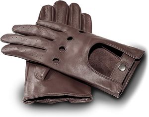 JAMES HAWK Kožené rukavice pro muže - řidičské rukavice s dotykovou obrazovkou - klasické a elegantní rukavice do auta pro muže Velikost S