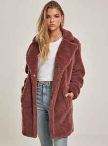 Urban Classics Ladies Oversized Sherpa Coat darkrose - L