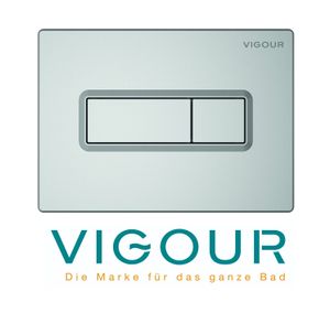 VIGOUR TEES WC-Betätigungsplatte für 2-Mengenspülung, chrom matt