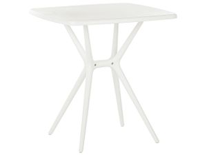 BELIANI Záhradný bistro stôl biely plastový 70 x 70 cm vonkajší jedálenský stôl odolný voči poveternostným vplyvom