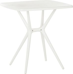 BELIANI Zahradní bistro stůl bílý plastový 70 x 70 cm venkovní jídelní stůl odolný vůči povětrnostním vlivům