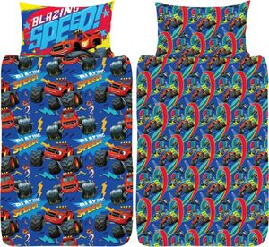 Blaze & The Monster Machines - Bettwäsche-Set "Blazing" AG1128 (Einzelbett) (Blau/Rot)