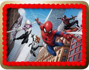 Essbar Spiderman Marvel Torten-Bild-Aufleger-Deko Geburtstag Avenger Premium 0,6mm (SP04)