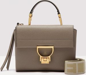 Coccinelle Handtasche ARLETTIS SIGNATURE genarbtes Leder mit Umhängeriemen - Variante: WARM TAUPE Coccinelle Handtasche ARLETTIS SIGNATURE genarbtes Leder mit Umhängeriemen - Variante: WARM TAUPE