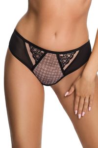 Gorsenia dame slip brazilian stickerei gemustert netz elegant k703 celine , schwarz, s