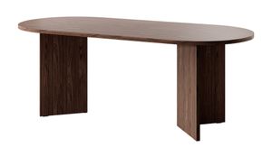 Selsey Essstisch Ovo - Tisch oval, Holzoptik Nussbaum Wisconsin, 204 x 90 cm