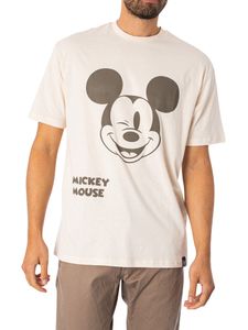 Recovered Micky Maus entspanntes T-Shirt, Weiß XL