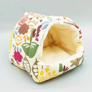 Schlafbett, atmungsaktiv, hält warm, rutschfest, Mini-Tierschlafbett für Sittiche-Sonnenblume,S