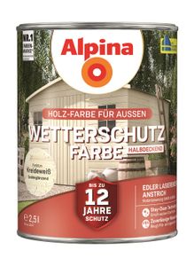 Alpina Wetterschutzfarbe 2,5L kreideweiss