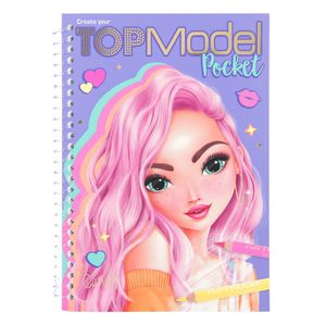TOPModel - Pocket Malbuch mit 120 Seiten zum Designen schicker Looks und Outfits