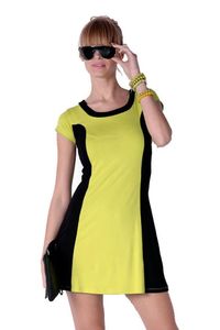 Damen Minikleid Sommerkleid; Gelb S/M