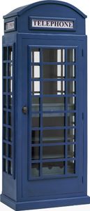 Barschrank Telefonzelle Blau