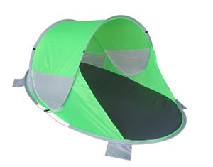 Strandmuschel Pop Up Strandzelt Grau + Grün Wetter + Sichtschutz Zelt