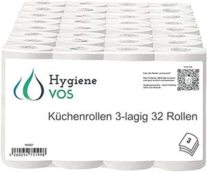 Hygiene Vos Küchenrollen  Küchenpapier 3-lagig 32 Rollen