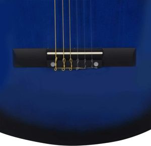 vidaXL Klasická kytara pro začátečníky a děti Blue 3/4 36"