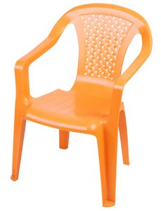 Kinder Gartenstuhl aus Kunststoff - orange - Robuster Stapelstuhl für Kleinkinder - Monoblock Stuhl Kinderstuhl Spielstuhl Sitz Möbel stapelbar